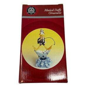 Midwest Warner Bros. Looney Tunes Musical Daffy Duck Fisherman Ornament NWT